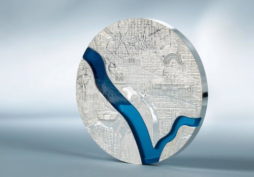 Palau 2025 20$ - Tiffany Art Metropolis – WASHINGTON 3 Oz  silver coin