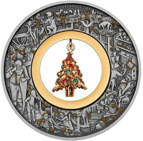 Australia 2025 2$ SANTA WORKSHOP 2 Oz silver coin