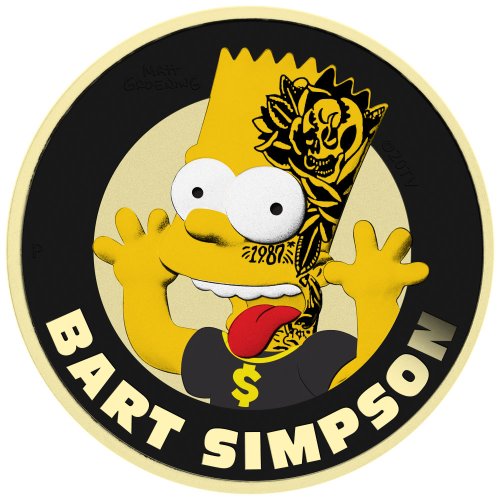 Tuvalu 2022 1$ -Bart Simpson Tyson 1 Oz silver coin