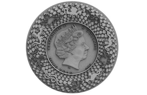 Niue 2019 2$ Norse Dragon- Dragons 2 Oz silver coin