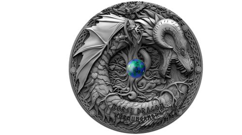 Niue 2019 2$ Norse Dragon- Dragons 2 Oz silber Münze