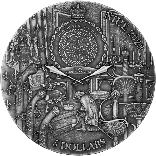 Niue 2023 5$ ATHOS Three Musketeers 2 Oz Antique Finish silver coin