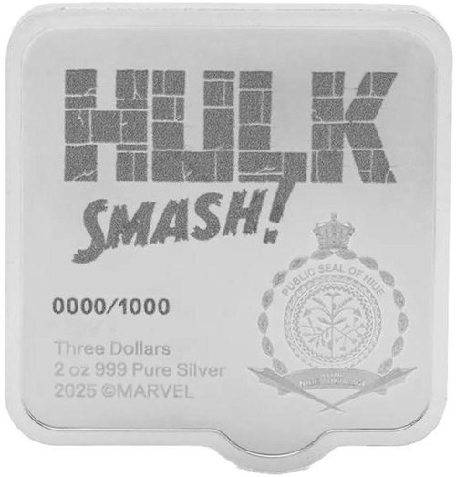 Niue 2025 3$ HULK Smash 2 Oz Proof silver coin