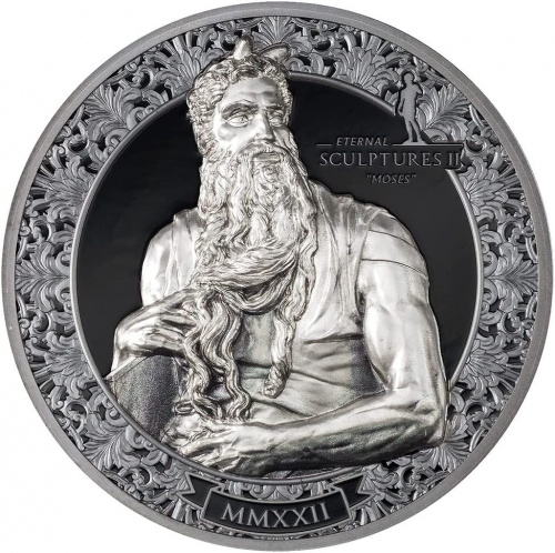 Palau 2022 20$ MOSES Eternal Sculptures II 3 Oz Silver Coin