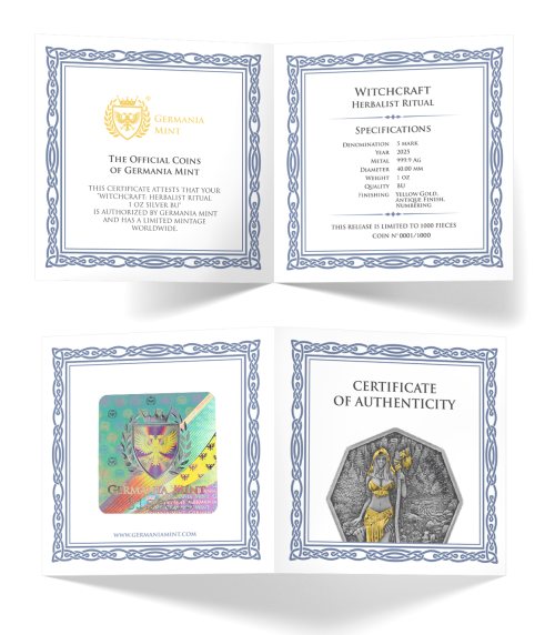 Germania 2025 5Mark Witchcraft Herbalist Ritual 1 oz silver coin