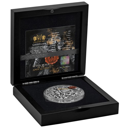 Niue 2025 7$ RED HORSE Seven Seals of the Apocalypse 3 oz  silver coin