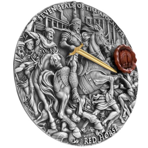 Niue 2025 7$ RED HORSE Seven Seals of the Apocalypse 3 oz  silver coin