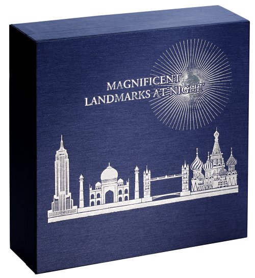 Ivory Coast 2018 2000 Francs - Landmarks at Night - London Eye  2 Oz silver coin