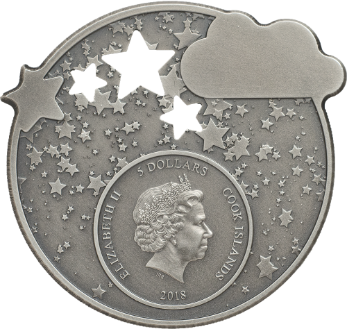 Cook Islands 2018 5$ LULLABY Dreaming Boy 1 Oz silver coin