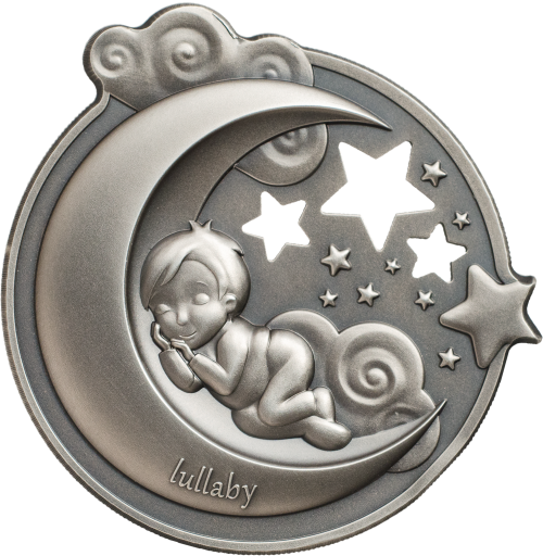 Cook Islands 2018 5$ LULLABY Dreaming Boy 1 Oz silver coin