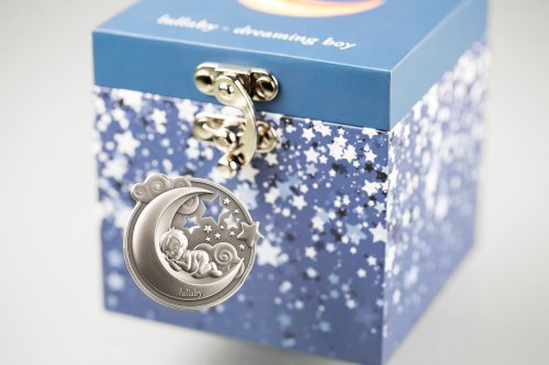 Cook Islands 2018 5$ LULLABY Dreaming Boy 1 Oz silver coin