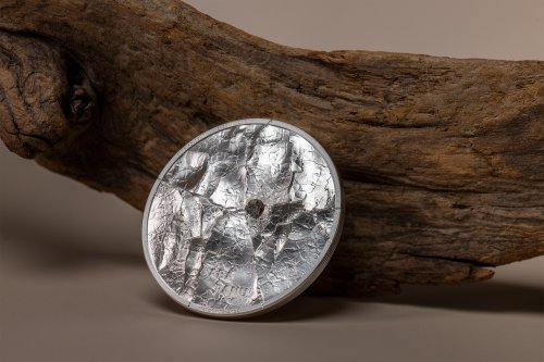 Cook Islands 2022 5$ ABA PANU Meteorite Impacts 1 Oz silver coin