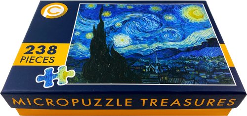 Palau 2019 20$ STARRY NIGHT Van Gogh Micropuzzle Treasures 3 Oz silver coin