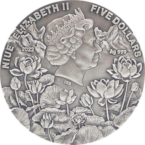 Niue 2022 5$ SHAMBHALA Legendary Lands 2 Oz  silver coin