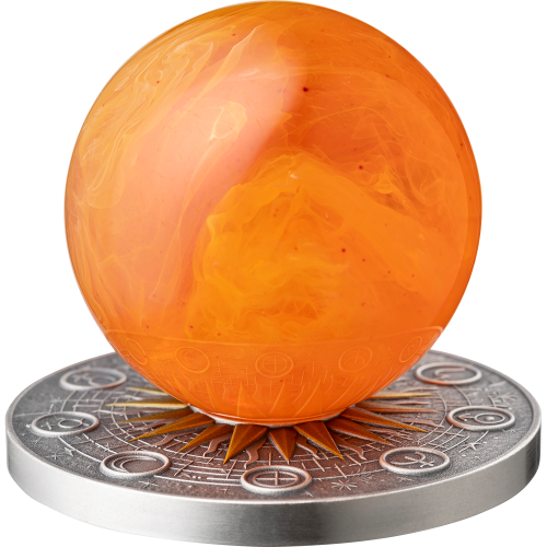 Ghana 2025 10 Cedis SUN Solar System 2 Oz silver coin