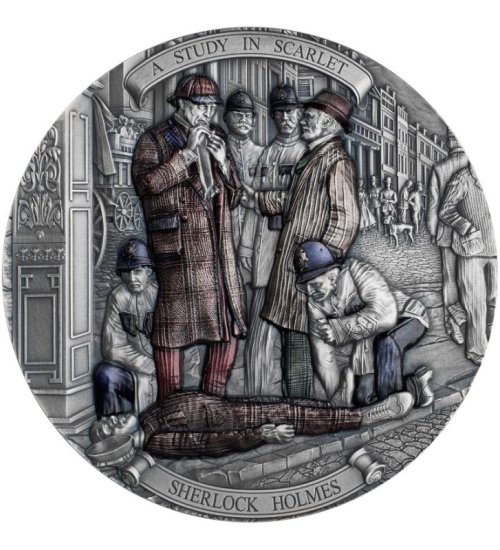 Niue 2024 15$ STUDY IN SCARLET Sherlock Holmes 200g silver coin