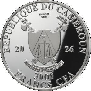Cameroon 2026 3000 Francs Crystalique  Unique by Nature 1 Oz silver coin