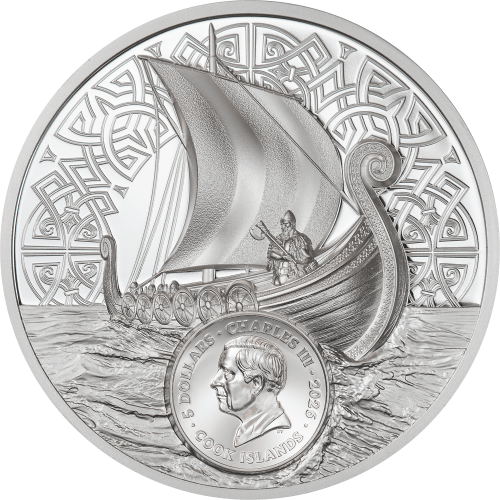 Cook Islands 2026 5$ Savage Vikings Legends 1 Oz Silver coin