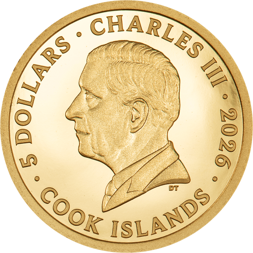 Cook Islands 2026 5$ Savage Vikings Legends 0,5g gold coin