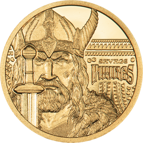 Cook Islands 2026 5$ Savage Vikings Legends 0,5g gold Münze