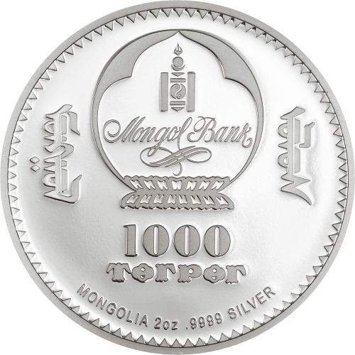 Mongolia 2026 1000 Togrog PETER THE GREAT EGG Fabergé 2 Oz silver coin