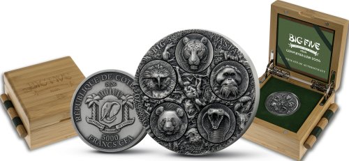 Ivory Coast 2026 5000 Francs Big Five Asia – Completer 5 Oz silver coin