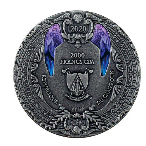 Cameroon 2020 2000 Francs ARCHANGEL GABRIEL 2 Oz silver coin