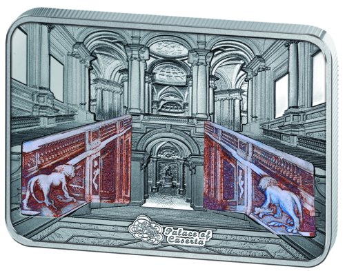 Cook Islands 2014 PALACE OF CASERTA Italy Grand Interiors 2,5 Oz silver coin