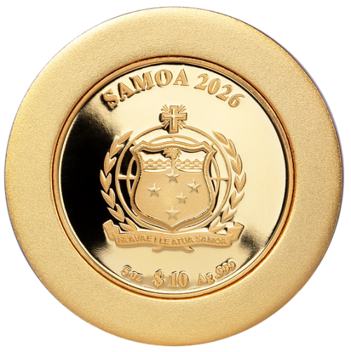 Samoa 2026 10$ CROWN 3D 5 Oz silver coin