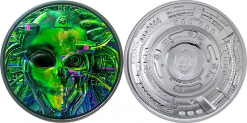 Palau 2021 20$ ALIEN Cyborg Revolution 3 Oz Silver Coin