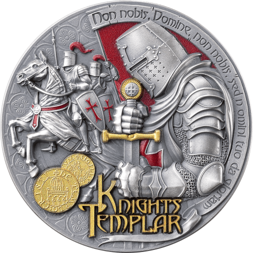 Samoa 2026 2$ KNIGHTS TEMPLAR Secret Societies 2 Oz  silver coin