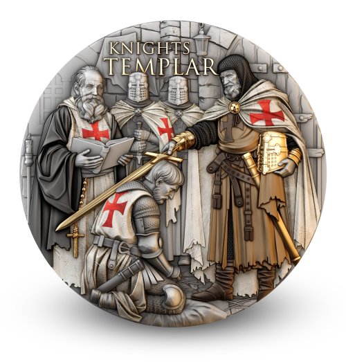 Niue 2026 5$ KNIGHTS TEMPLAR 2 Oz silber Münze