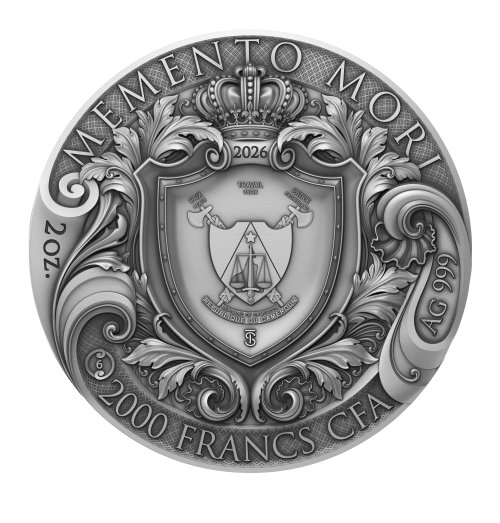 Cameroon 2026 2000 Francs MEMENTO MORI 2 Oz silver coin