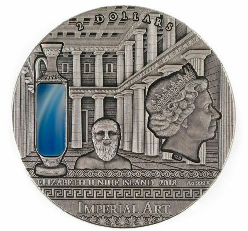 Niue 2018 2$ Imperial Art Series -Greece 2 Oz silver coin