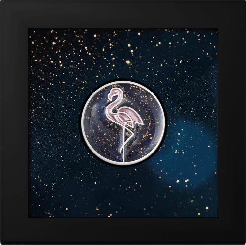 Cook Islands 2026 5$ FLAMINGO Line Art 1 Oz silver coin