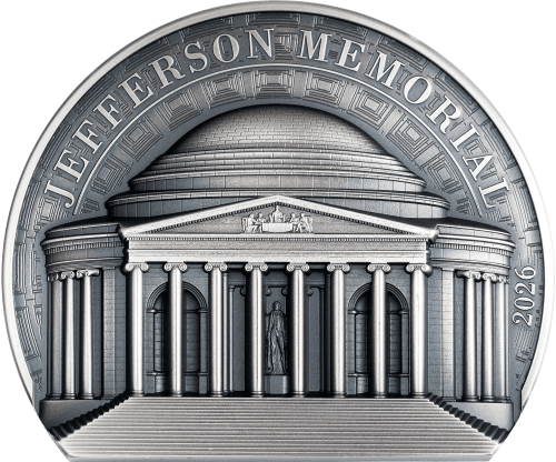 Cook Islands 2026 10$ JEFFERSON MEMORIAL Historical Monuments 2 Oz silber Münze