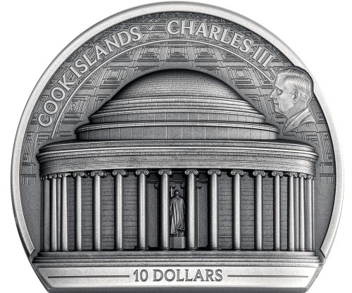 Cook Islands 2026 10$ JEFFERSON MEMORIAL Historical Monuments 2 Oz silver coin