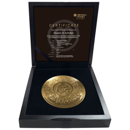 Cameroon 2026 3000 Francs SHIELD OF ACHILLES Epic Artefact 4 Oz silver coin