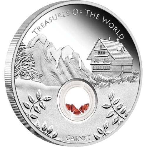 Australia 2013 1$ Treasure of the World Europe Garnet 1 Oz silber Münze