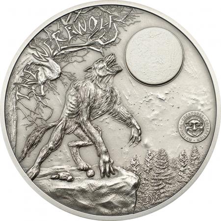 Palau 2013 10 $ Mythical Creatures - WEREWOLF - 2OZ Silver Coin