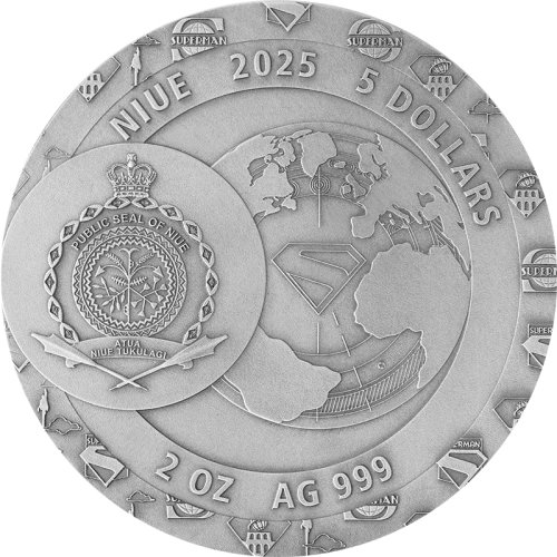 Niue 2026 5$ SUPERMAN AND KRYPTO 2 Oz silver coin