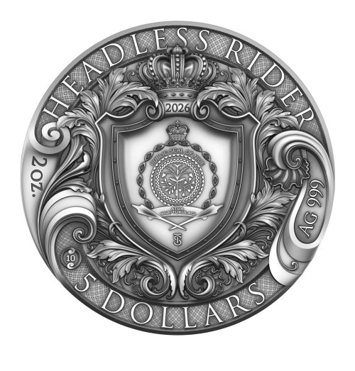 Niue 2026 5$ HEADLESS RIDER 2 Oz silver coin