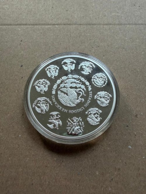 Mexico 2007 20 Pesos Chichen Itza - Kukulcan Pyramid 5 Oz silver coin