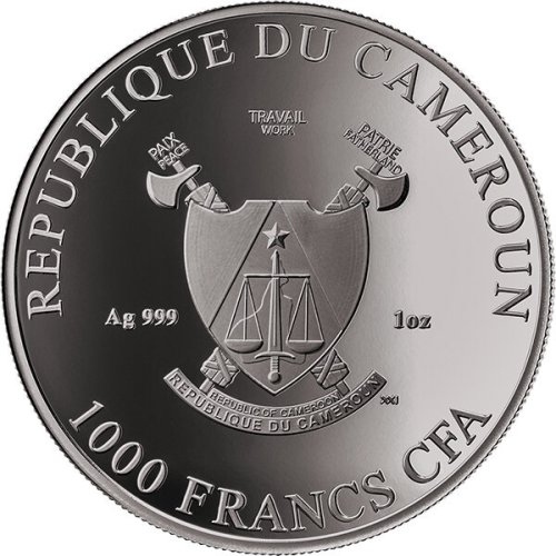 Cameroon 2025 1000 CFA THREE GRACES Celestial Beauty Gilded 1 Oz silver coin
