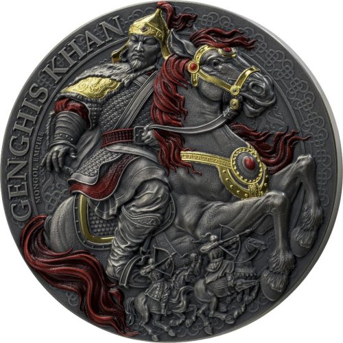 Cameroon 2026 5000 Francs GENGHIS KHAN Great Commanders 5 Oz silver coin