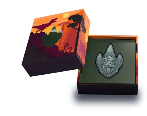 Ghana 2026 2 Cedis T-REX Footprint Shaped 1/2 Oz silver coin