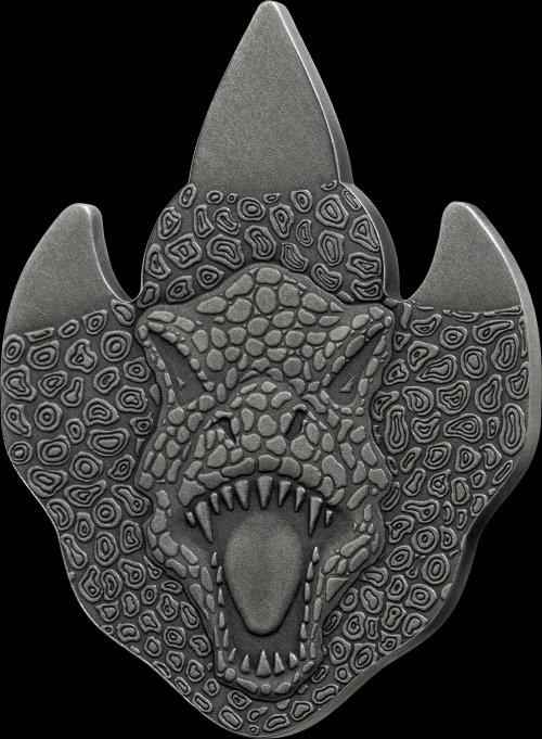 Ghana 2026 2 Cedis T-REX Footprint Shaped 1/2 Oz silver coin